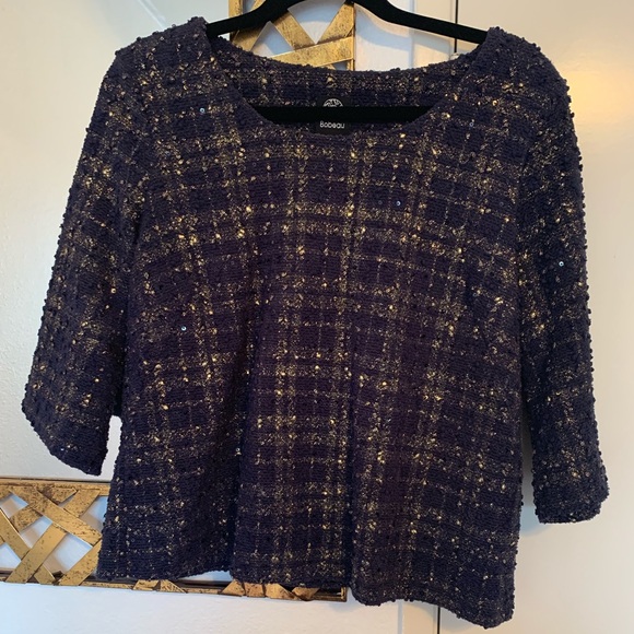 Navy/gold sweater - Picture 2 of 3